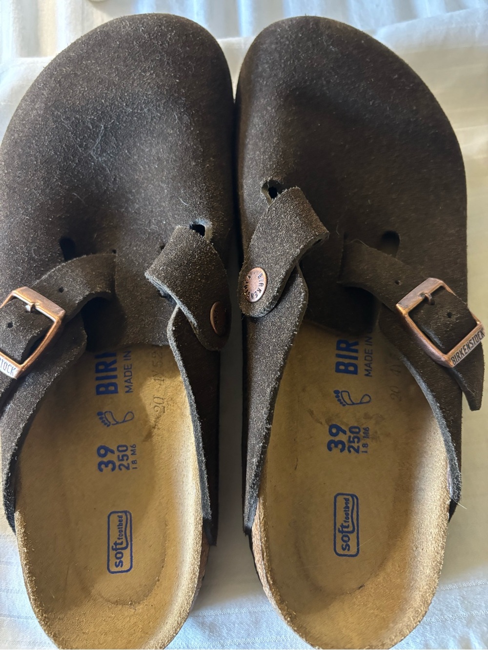 Birkenstock women’s Brown Suede Clog Sandals